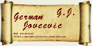 German Jovčević vizit kartica